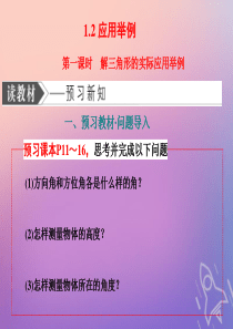（浙江专用）2019-2020学年高中数学 第一章 解三角形 1.2 应用举例 第一课时 解三角形的