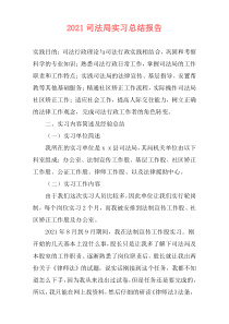 2021司法局实习总结报告