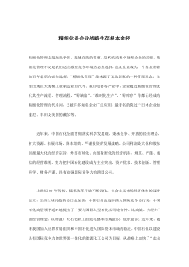 精细化是企业战略生存根本途径(doc6)(1)
