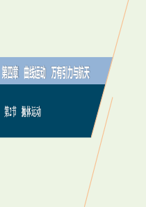 （浙江选考）2021版高考物理一轮复习 第四章 曲线运动 万有引力与航天 第2节 抛体运动课件