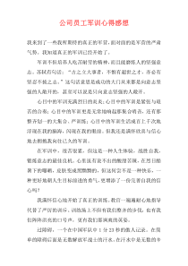 公司员工军训心得感想