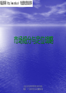 经营管理市场细分与定位战略(PPT34页)