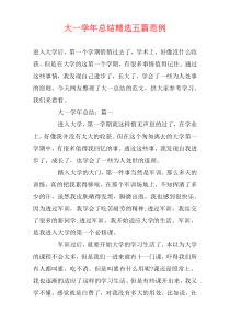 大一学年总结精选五篇范例