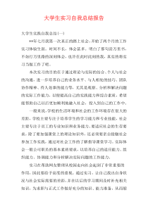 大学生实习自我总结报告