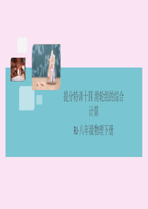（通用）2020年春八年级物理下册 提分特训十四 滑轮组的综合计算习题课件 （新版）新人教版