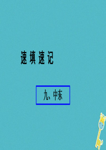 （人教通用）2018年中考地理总复习 九 中东课件