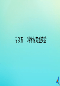 （陕西专用）2019版中考化学一练通 第二部分 中考专项突破 专项五 科学探究型实验教学课件