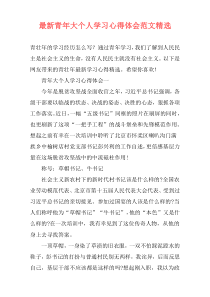 最新青年大个人学习心得体会范文精选