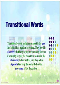 英语阅读策略之过渡词