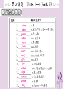 （人教通用）2019年中考英语复习 第一篇 教材过关 七下 第3课时 Units 1-4课件