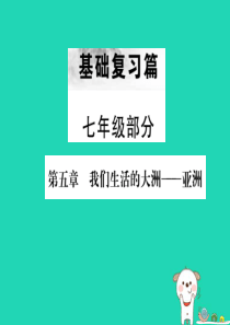 （全国通用版）2019年中考地理 七年级部分 第5章 我们生活的大洲复习课件