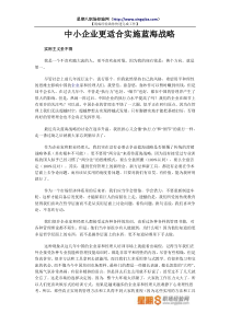 蓝海战略对中小型企业的启示