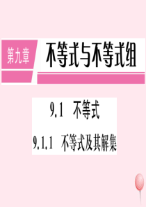 （江西专版）七年级数学下册 第九章 不等式与不等式组9.1 不等式9.1.1 不等式及其解集习题课件