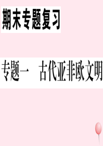 （江西专版）2019秋九年级历史上册 期末专题复习一 古代亚非欧文明习题课件 新人教版