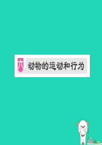 （江西专版）2019年中考生物总复习 六 动物的运动和行为教材整理课件
