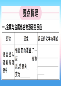 （江西专版）2018-2019学年九年级化学下册 第八单元 金属和金属材料 第2课时 金属活动性顺序