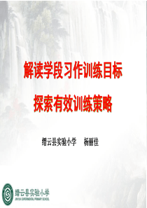 解读学段目标实施训练策略