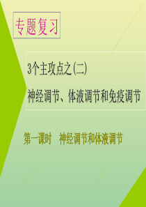 （江苏专用）2020高考生物二轮复习 第一部分 22个常考点专攻 专题四 调节 3个主攻点之（二） 