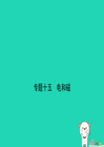 （湖南专版）2019中考物理 专题十五 电与磁复习习题课件