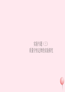 （湖北专版）2019秋九年级化学上册 第五单元 化学方程式 实验专题（三）质量守恒定律的实验探究习题