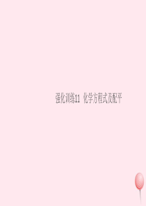 （湖北专版）2019秋九年级化学上册 第五单元 化学方程式 强化训练11 化学方程式及配平习题课件（