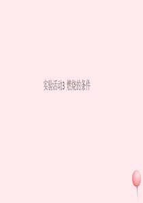 （湖北专版）2019秋九年级化学上册 第七单元 燃料及其应用 实验活动3 燃烧的条件习题课件（新版）
