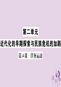 （河南专版）2018年八年级历史上册 第二单元 近代化的早期探索与民族危机的加剧 第4课 洋务运动课