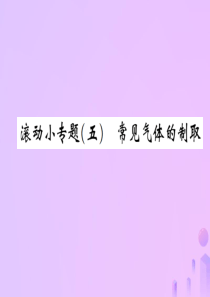 （河南专版）2018-2019版九年级化学上册 滚动小专题（五）常见气体的制取（增分课练）习题课件 