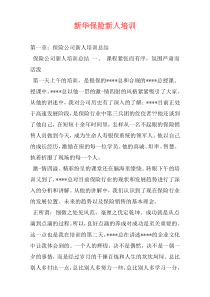 新华保险新人培训