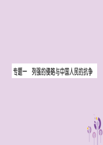 （贵阳专版）2019届中考历史总复习 第二编 热点专题速查篇 专题1 列强的侵略与中国人民的抗争（精
