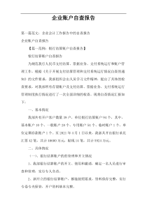 企业账户自查报告