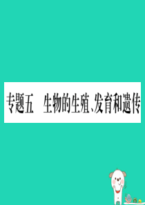 （贵港地区）2019年中考生物总复习 第二篇 知能综合突破 专题5 生物的生殖 发育和遗传课件