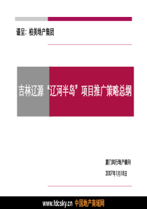 辽源市辽河半岛项目推广策略总纲