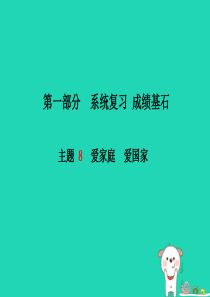 （德州专版）2018年中考政治 第一部分 系统复习 成绩基石 主题8 爱家庭 爱国家课件