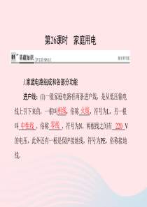 （达州专版）2019中考物理 第七单元 电功 电功率 生活用电 第26课时 家庭用电复习课件