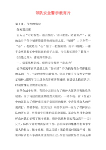 部队安全警示教育片