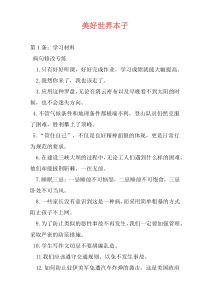美好世界本子