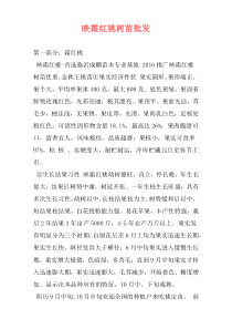 映霜红桃树苗批发