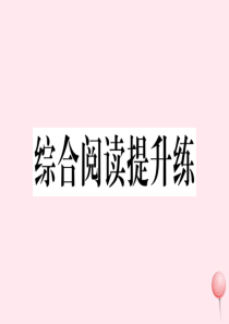 （安徽专版）七年级英语下册 Unit 7 It’s raining综合阅读提升练课件（新版）人教新目