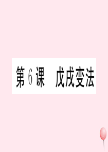 （安徽专版）2019秋八年级历史上册 第二单元 近代化的早期探索与民族危机的加剧 6 戊戌变法习题课