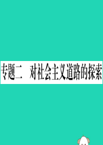（安徽专版）2019春八年级历史下册 期末专题复习 专题二 对社会主义道路的探索习题课件 新人教版