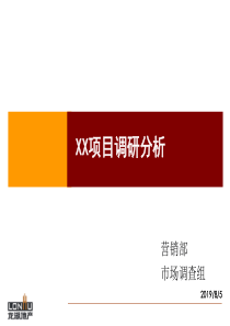 龙湖地产项目调研模板