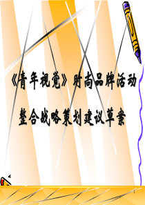 青年视觉整合战略策划建议草案（PPT40页）