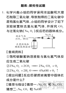 陕西省2019中考化学面对面题库 探究性试题（pdf）