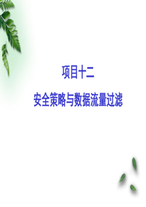 项目十二 安全策略与数据流量过滤