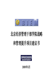 项目咨询系列5—某学校战略和管理提升项目建议书