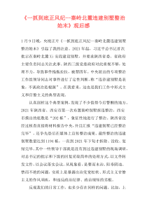 《一抓到底正风纪--秦岭北麓违建别墅整治始末》观后感