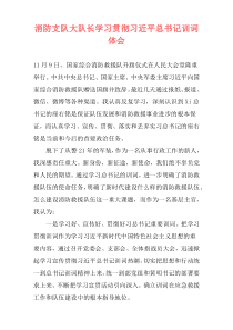 消防支队大队长学习贯彻习近平总书记训词体会