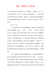部队《榜样3》观后感