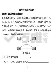 湖南省长沙市2019中考化学试题研究题库 物质的推断（pdf）